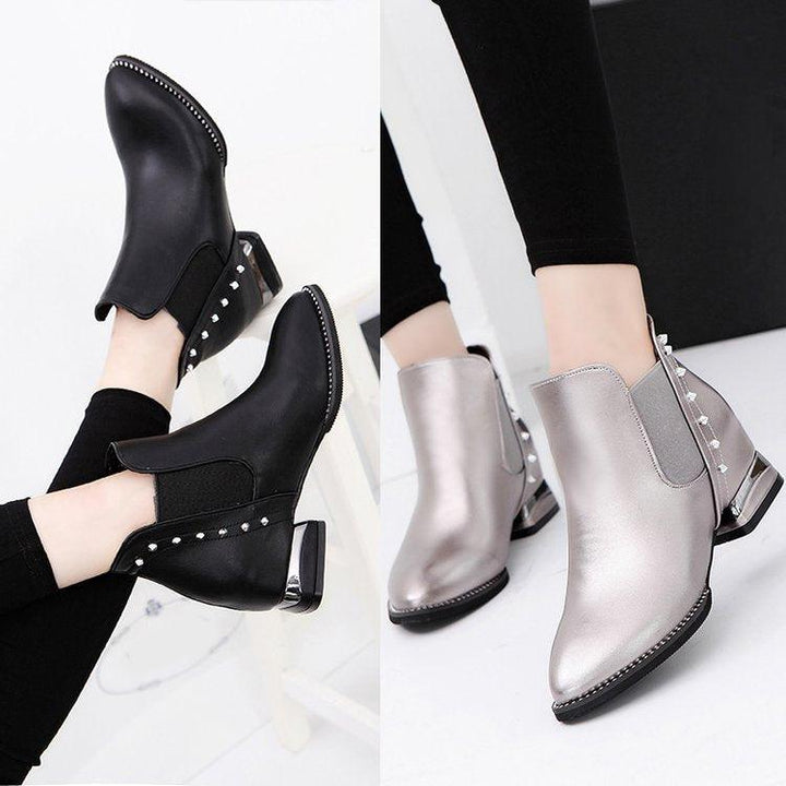 Vintage mid-tube booties - Trendha