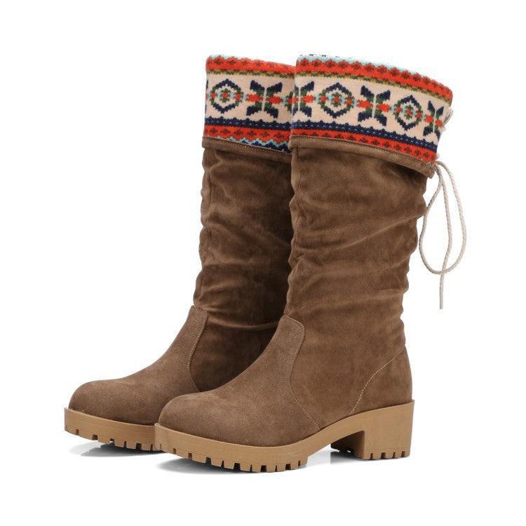 Round toe boots - Trendha