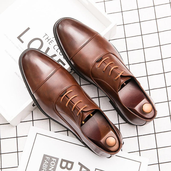 British Style Three-joint Men's Pointed Toe Shoes - Trendha