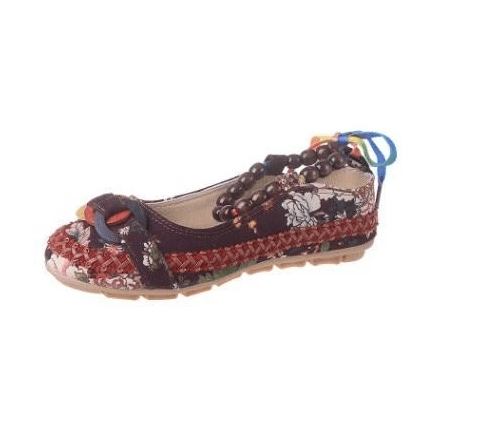 Beaded weaving lace old Beijing shoes - Trendha
