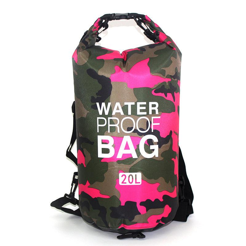 Outdoor Waterproof Bag Camouflage Polyester Double Shoulder Waterproof Bag Portable Beach Backpack - Trendha
