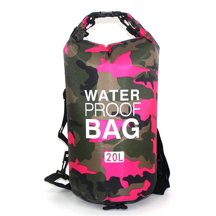 Outdoor Waterproof Bag Camouflage Polyester Double Shoulder Waterproof Bag Portable Beach Backpack - Trendha