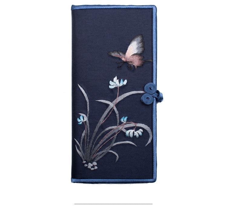 New Buckle Hand-embroidered Long Wallet - Trendha