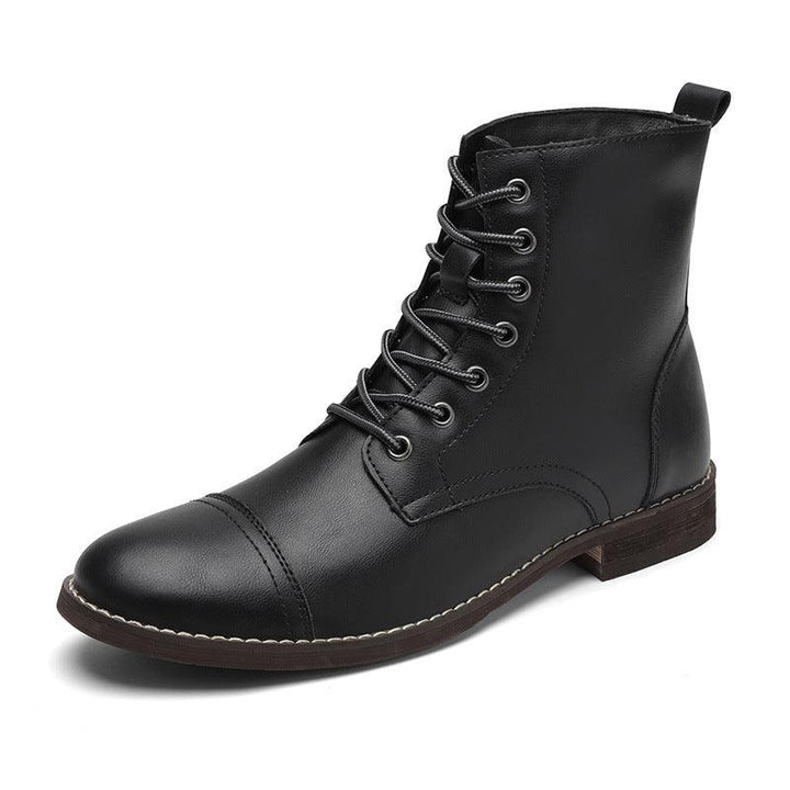 Men's shoes plus cashmere cotton shoes leather boots ankle boots - Trendha