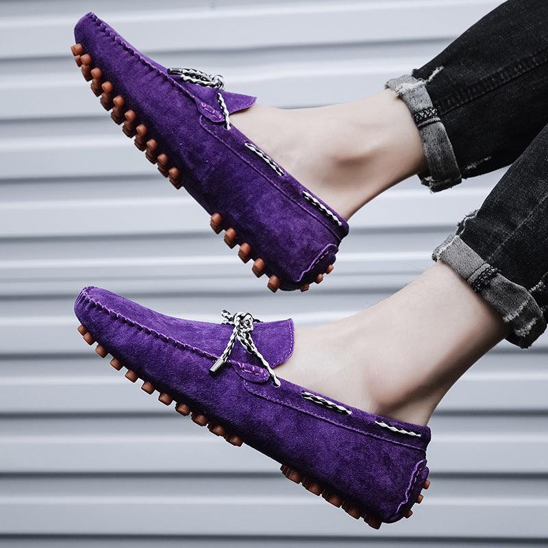 Men's Fashion Casual Bowknot Ribbon Personality Peas Shoes - Trendha