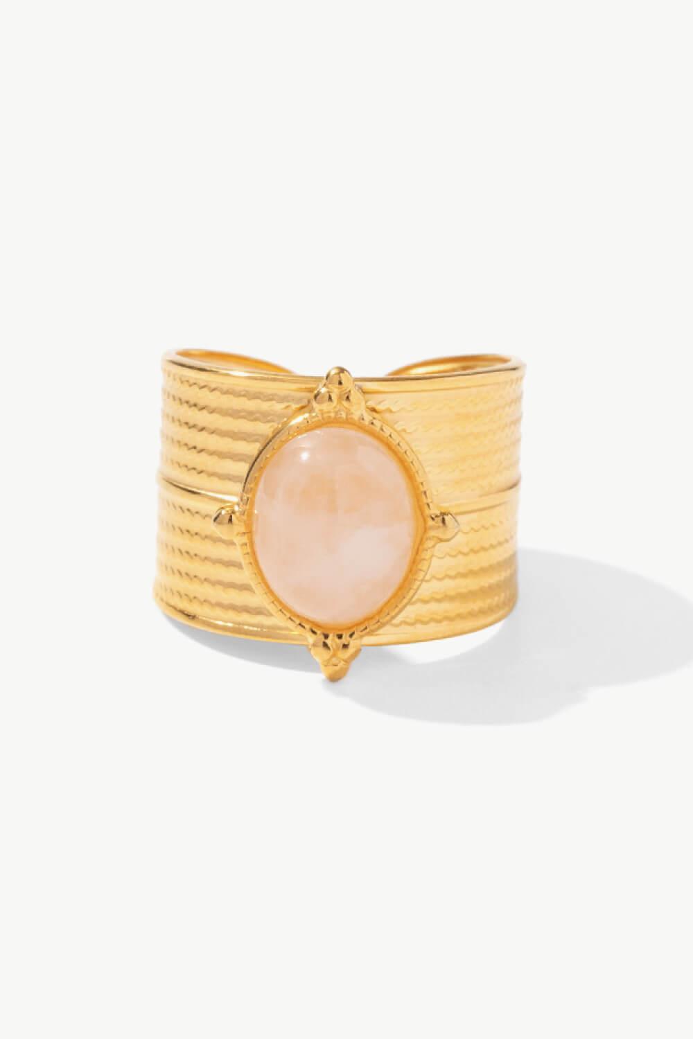 18K Gold-Plated Wide Open Ring - Trendha