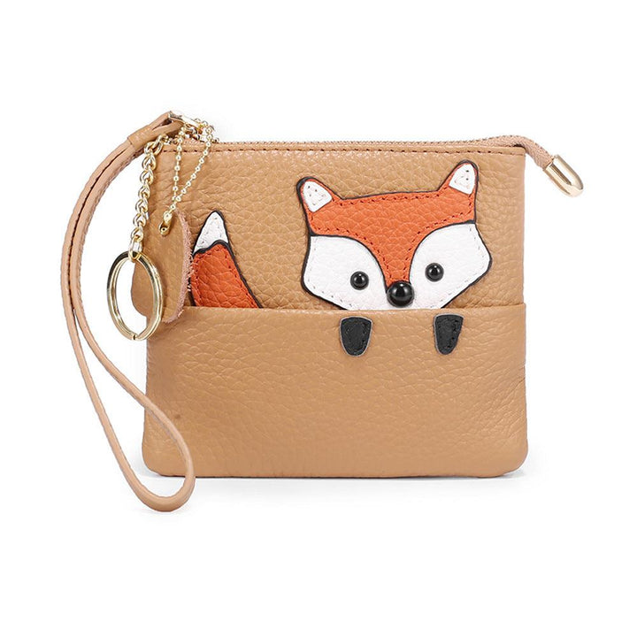 Women's Cute Mini Leather Zipper Small Wallet - Trendha