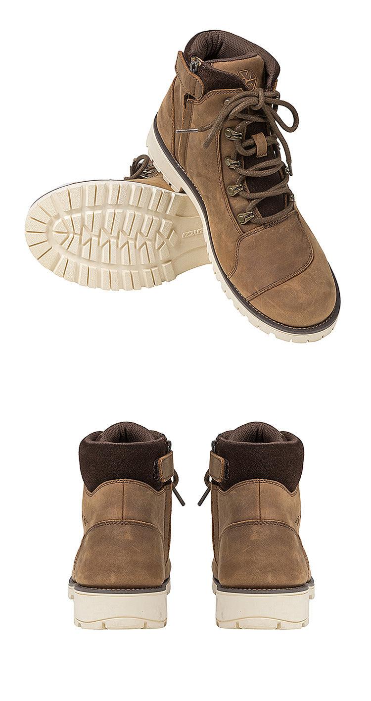 Anti-Drop Protection Retro Motorcycle Cowhide Boots - Trendha