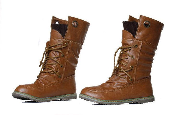 Soft leather motorcycle booties - Trendha