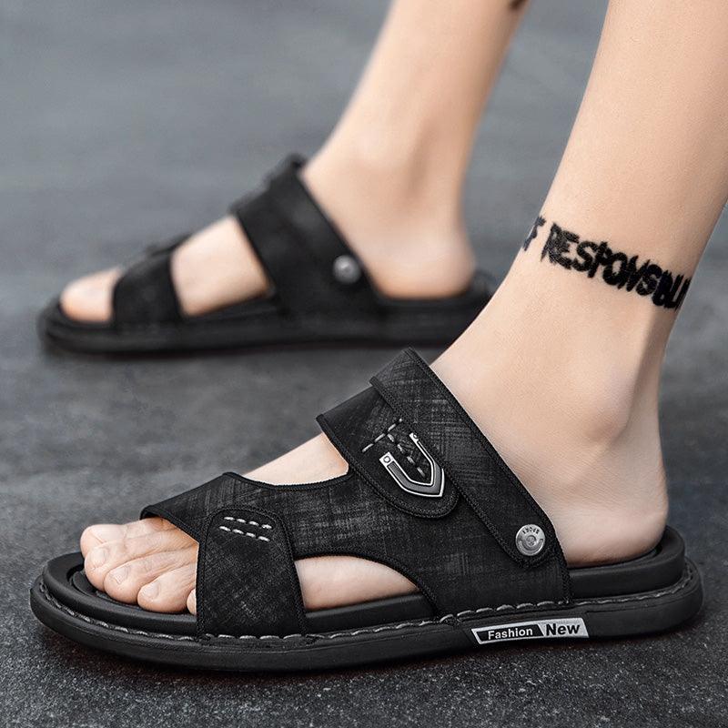 Outdoor Trendy Beach Sandals For Sports Wear Dual-use Non-slip Driving Slippers - Trendha