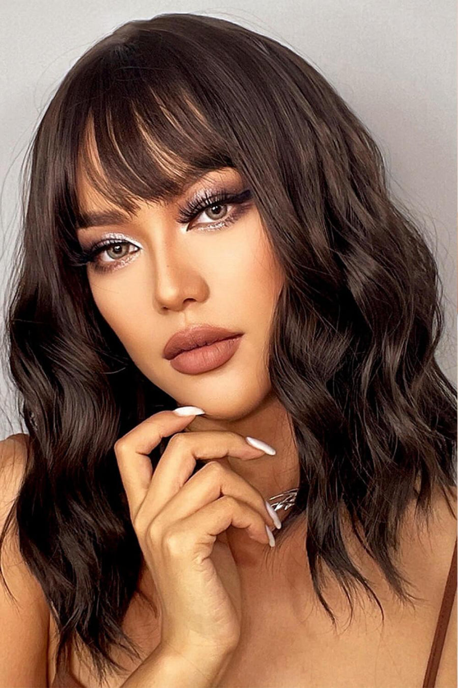 Natural Looking Synthetic Full Machine Bobo Wigs 12'' - Trendha