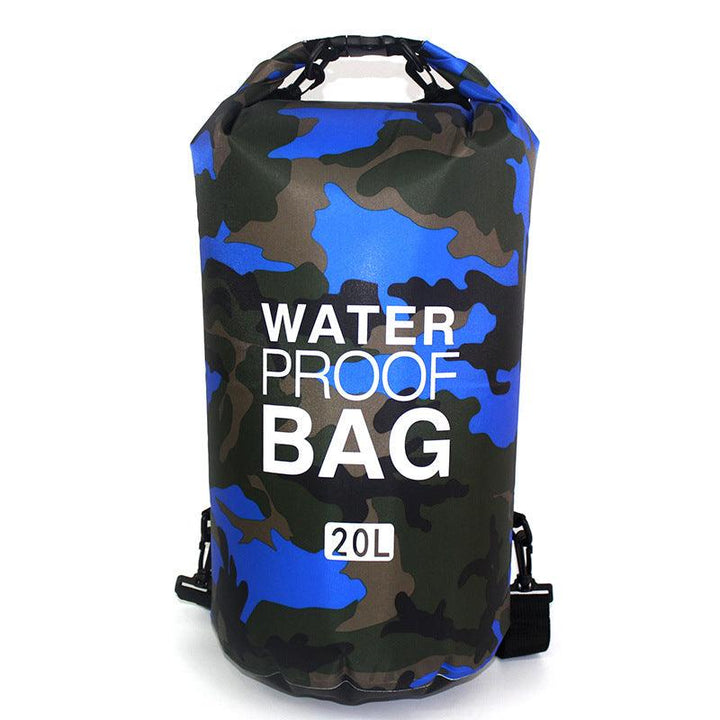 Outdoor Waterproof Bag Camouflage Polyester Double Shoulder Waterproof Bag Portable Beach Backpack - Trendha