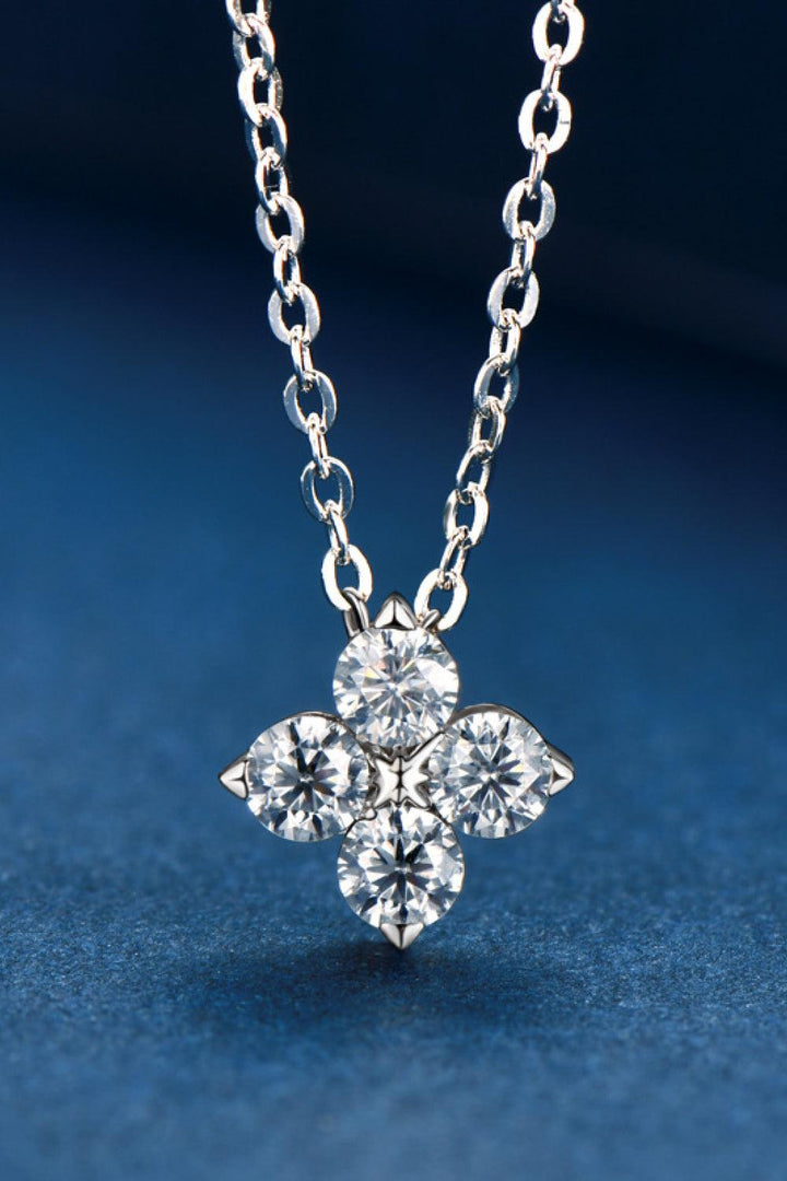Moissanite Four Leaf Clover Pendant Necklace - Trendha