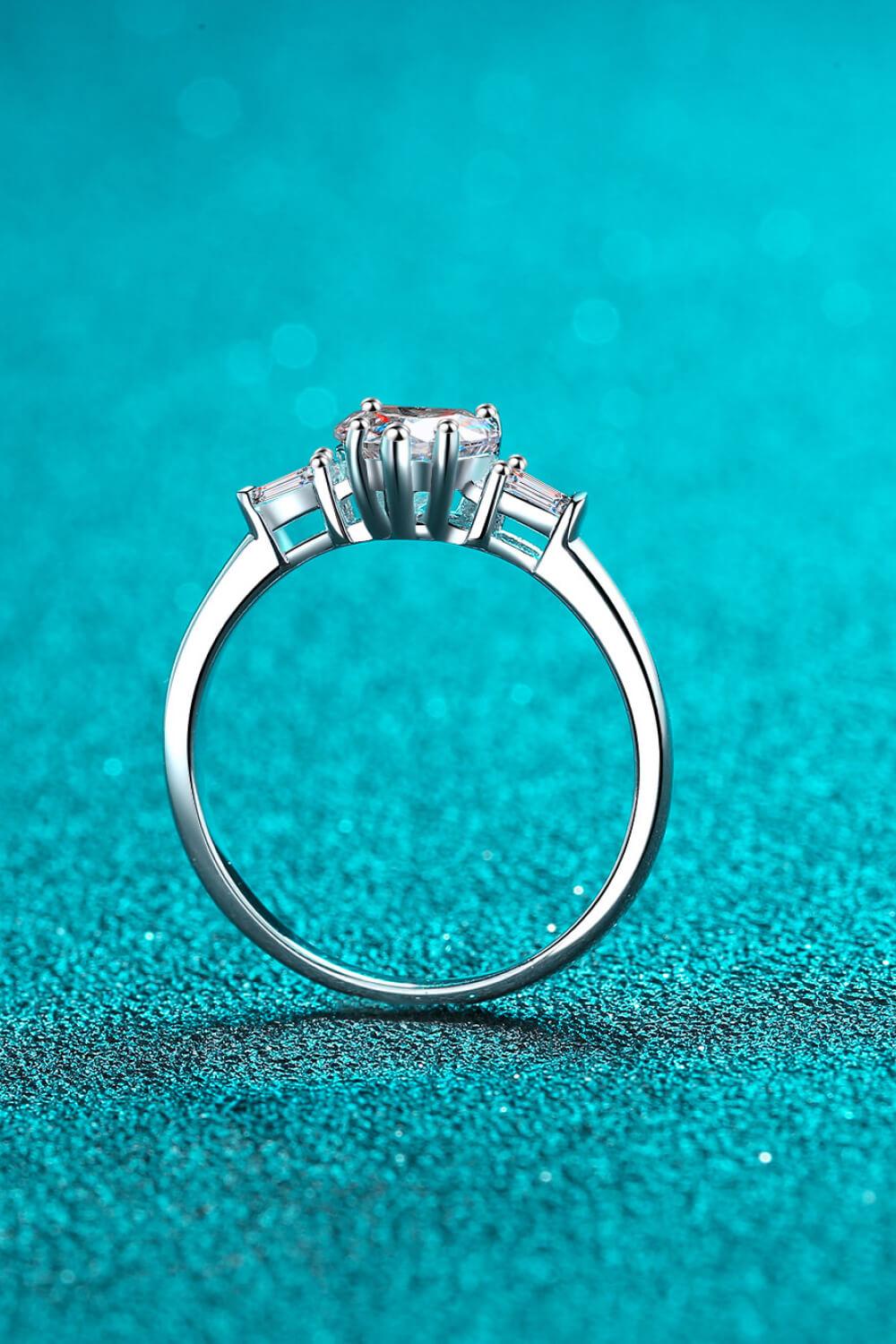 1.2 Carat Moissanite Heart Ring - Trendha