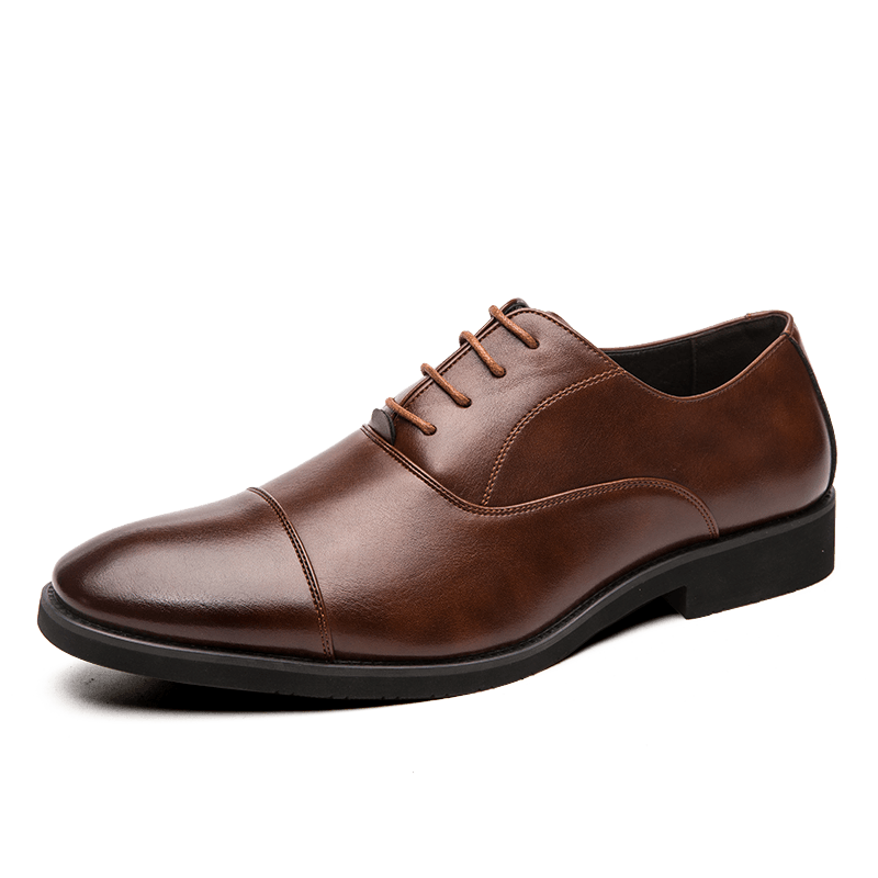 British Style Three-joint Men's Pointed Toe Shoes - Trendha