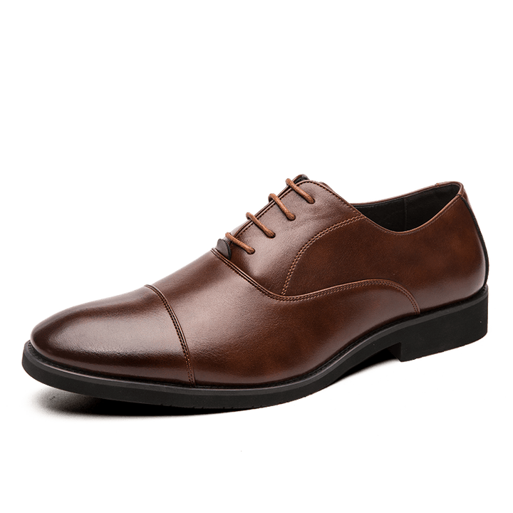 British Style Three-joint Men's Pointed Toe Shoes - Trendha