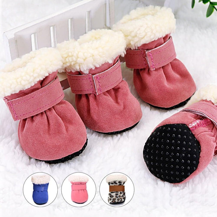 Anti-Slip Winter Dog Shoes 4 pcs Set - Trendha