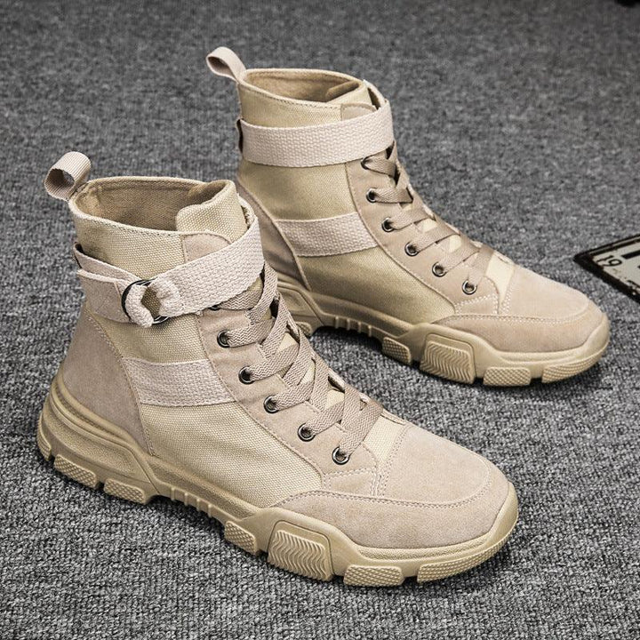 Men's Martin Boots Canvas Workwear High-Top Shoes - Trendha
