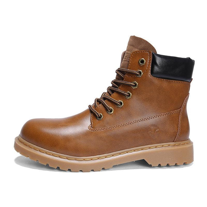 Autumn And Winter High-top Martin Boots Leather - Trendha