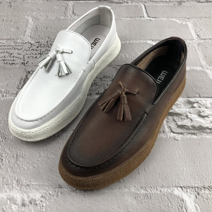 Fashion Trendy Shoes Soft Sole Comfortable And Breathable Top Layer Cowhide - Trendha