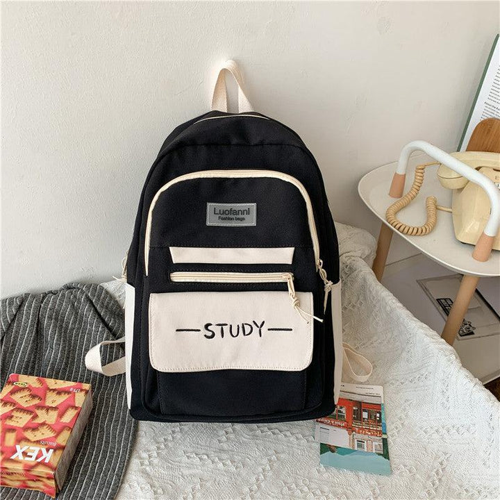 School Bag Female Junior High School Student Backpack Large Capacity Backpack - Trendha