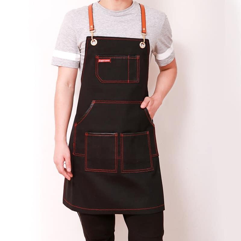Canvas Coffee Barista Overall with Custom Logo Printing - Trendha