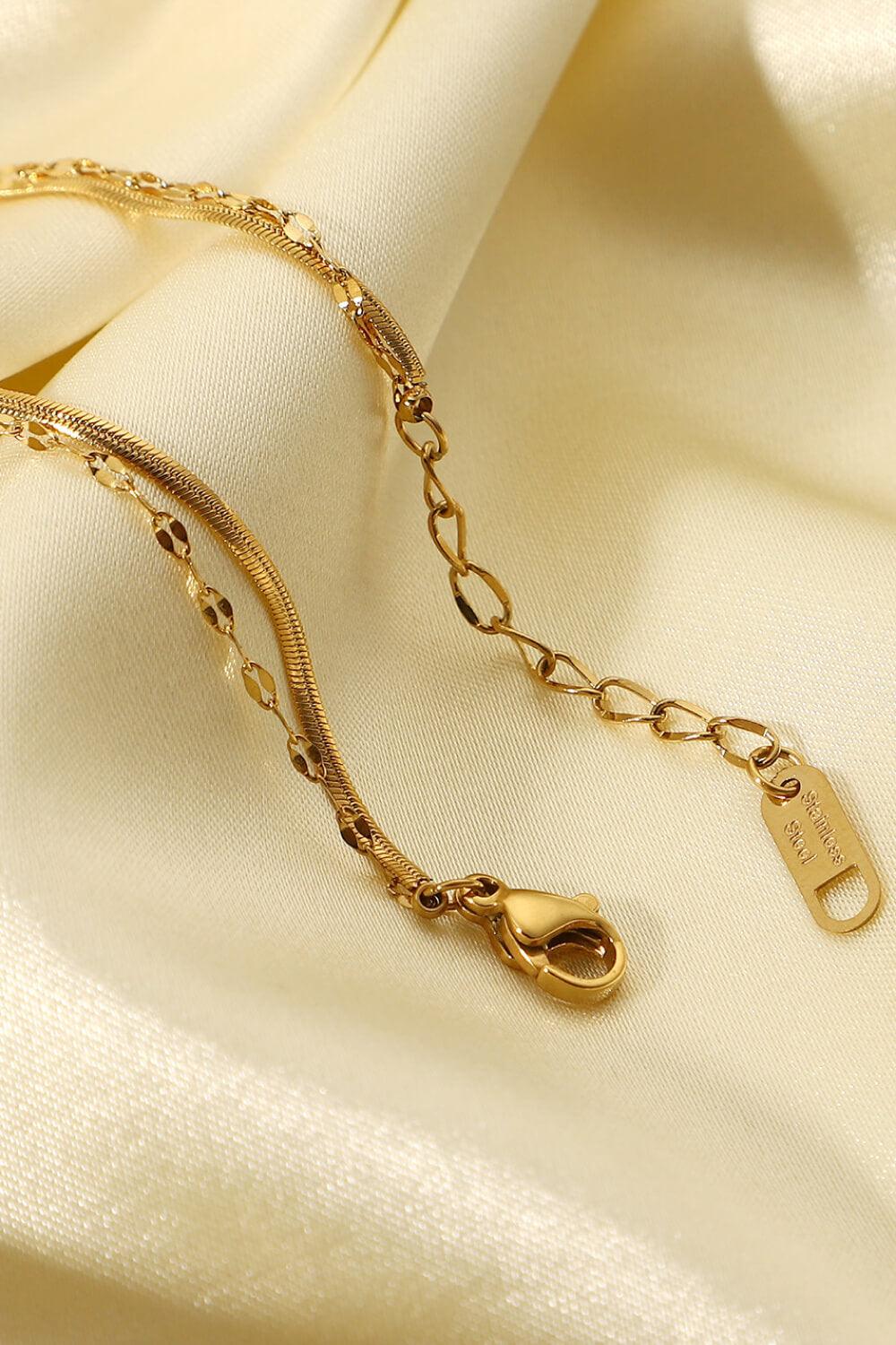 Icing on the Cake Rhinestone Double-Layered Bracelet - Trendha