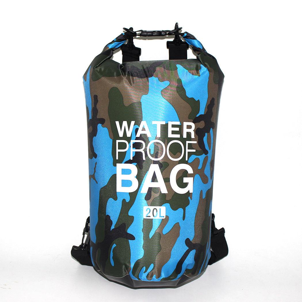 Outdoor Waterproof Bag Camouflage Polyester Double Shoulder Waterproof Bag Portable Beach Backpack - Trendha