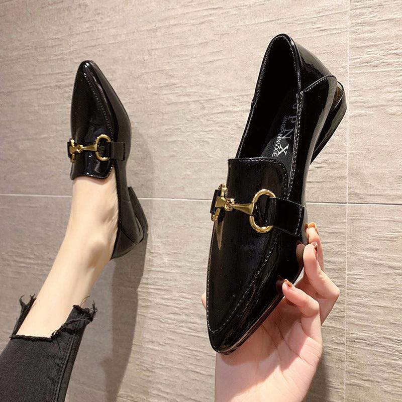 Net Red Pointed Small Leather Shoes Women Spring And Summer Spring - Trendha