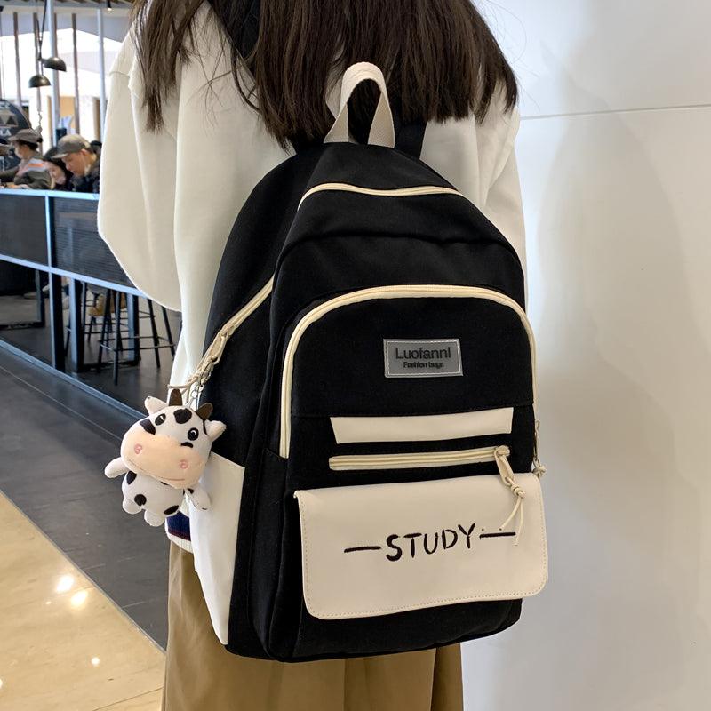 School Bag Female Junior High School Student Backpack Large Capacity Backpack - Trendha