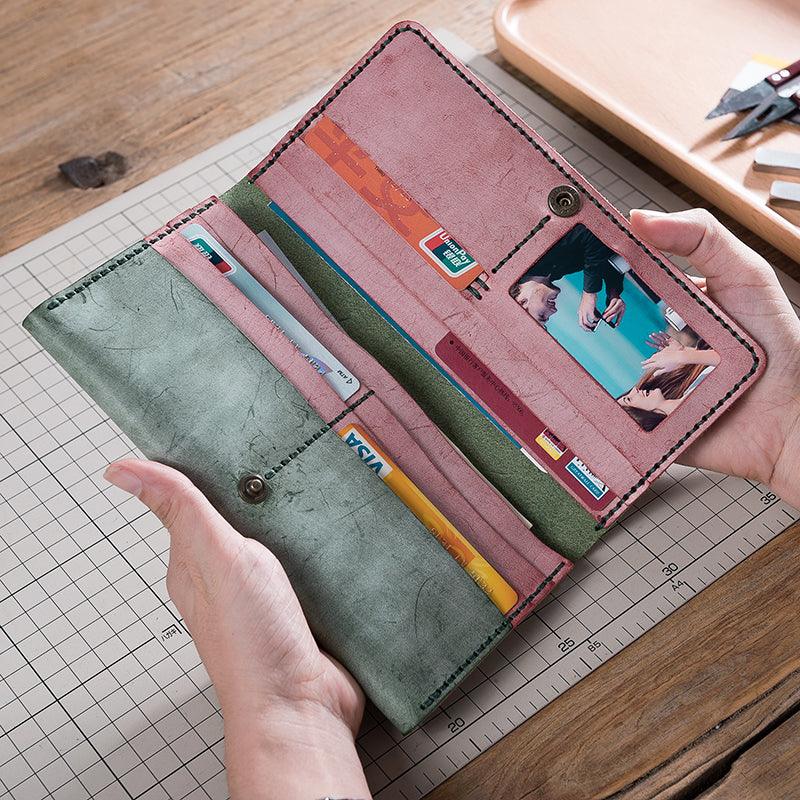 DIY Mist Wax Leather Handmade Wallet Material - Trendha