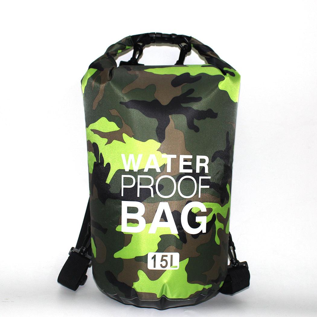 Outdoor Waterproof Bag Camouflage Polyester Double Shoulder Waterproof Bag Portable Beach Backpack - Trendha