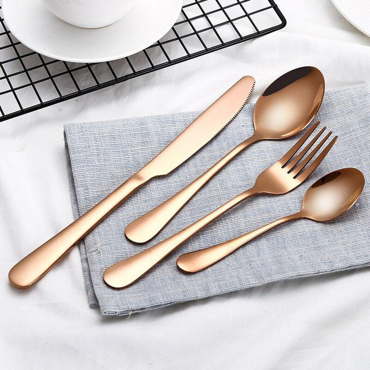 Eco-Friendly Stainless Steel Tableware 4 pcs Set - Trendha