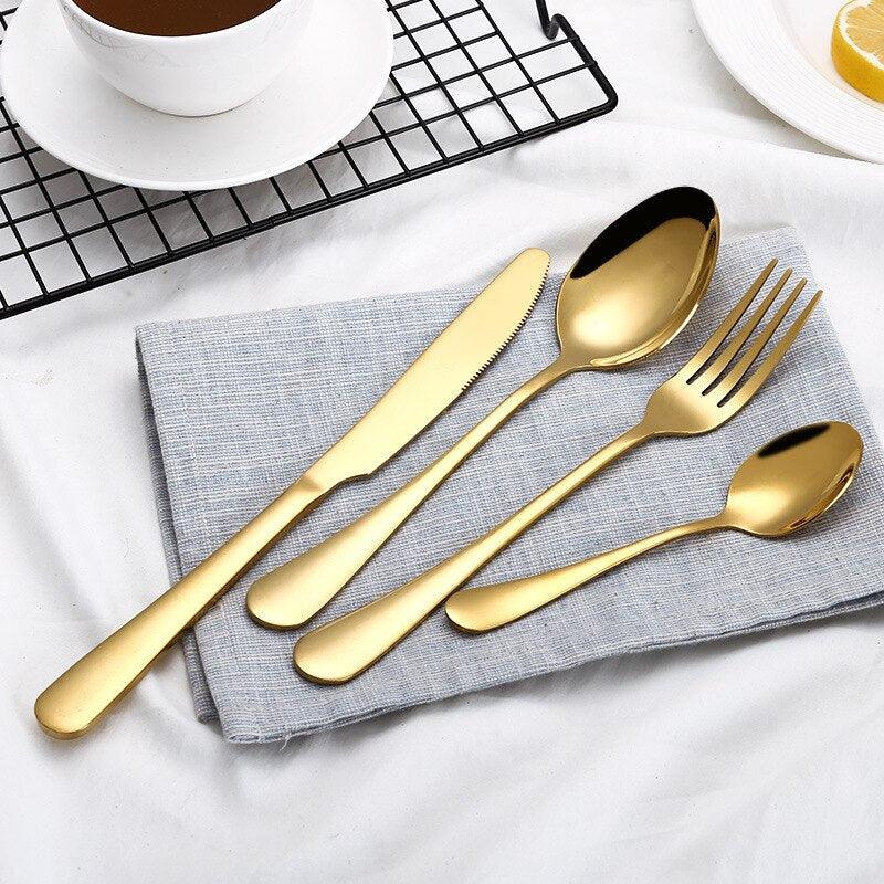 Eco-Friendly Stainless Steel Tableware 4 pcs Set - Trendha
