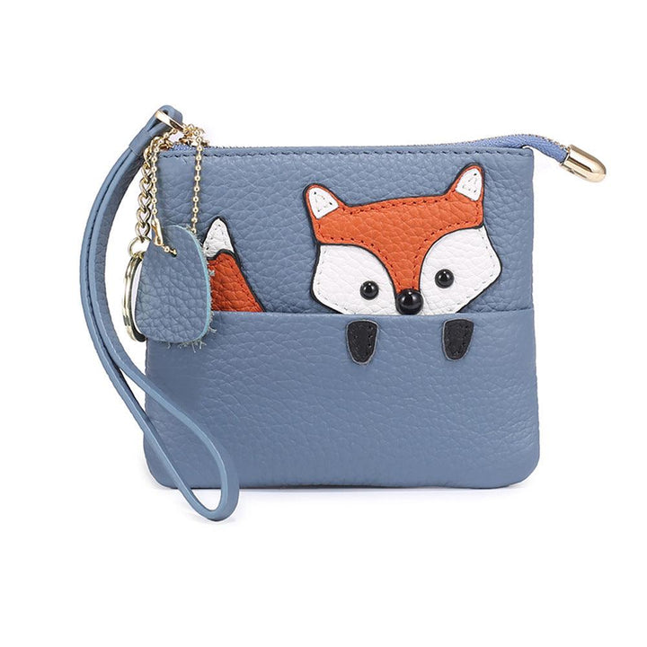Women's Cute Mini Leather Zipper Small Wallet - Trendha