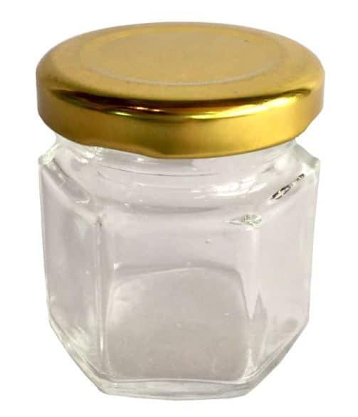 Hexagon Mini Glass Jar 24 pcs Set - Trendha