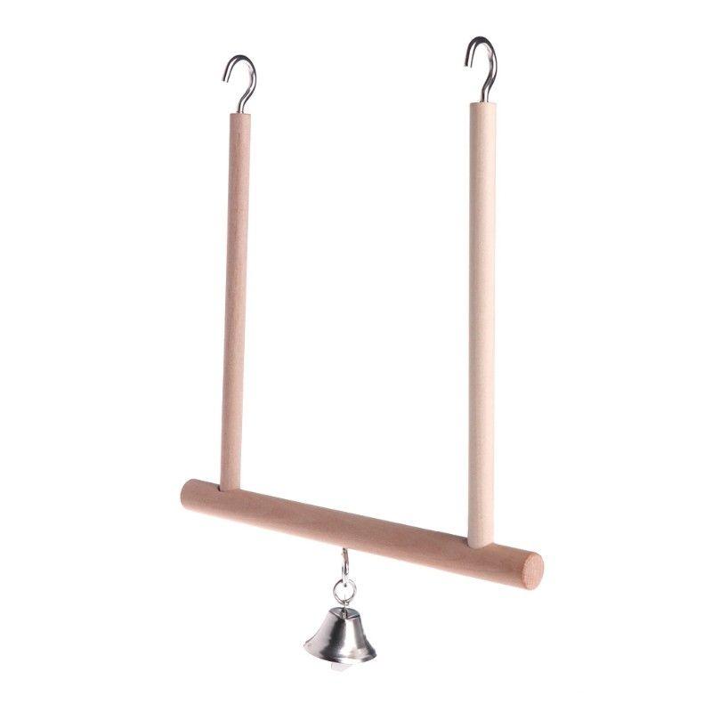 Natural Wooden Swing for Parrots - Trendha