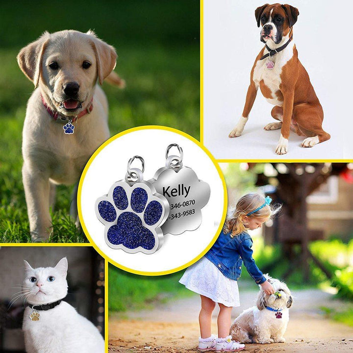 Paw Shaped Personalized Pet ID Tag - Trendha