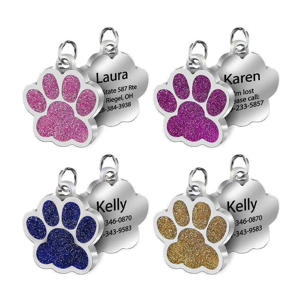 Paw Shaped Personalized Pet ID Tag - Trendha