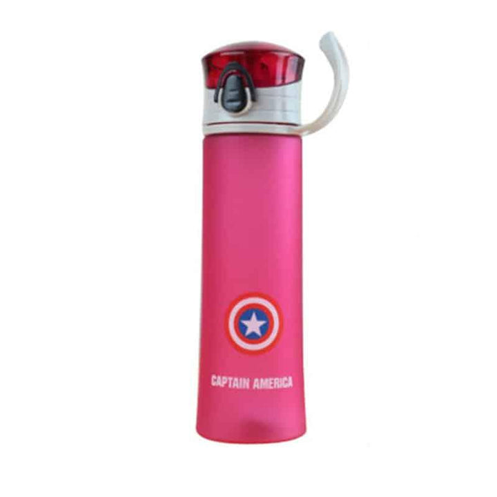 Portable Fitness Water Bottle with Superheroes Print - Trendha