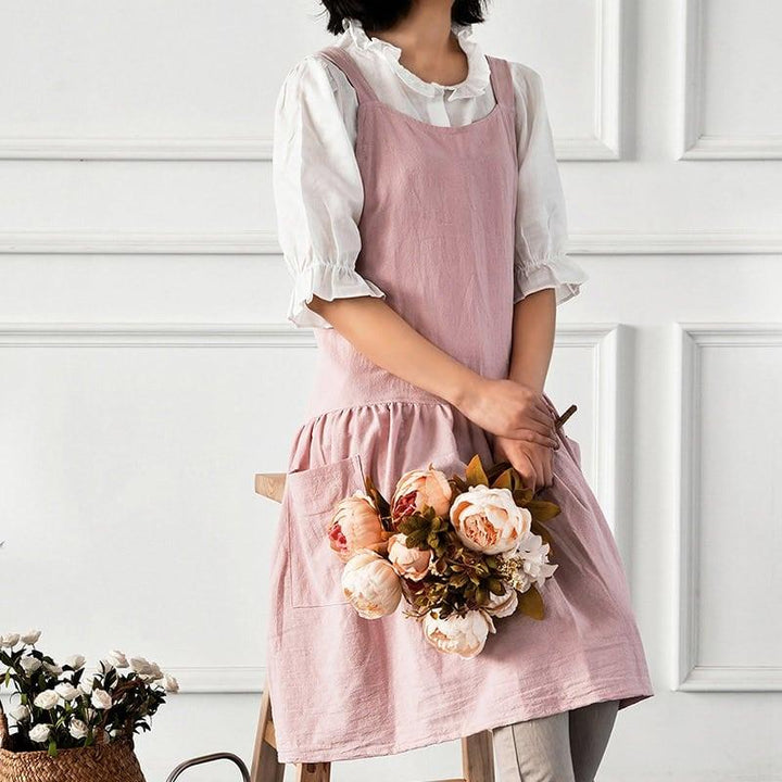 Simple Style Cotton / Linen Apron for Women - Trendha