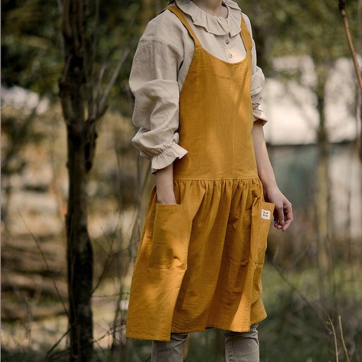 Simple Style Cotton / Linen Apron for Women - Trendha