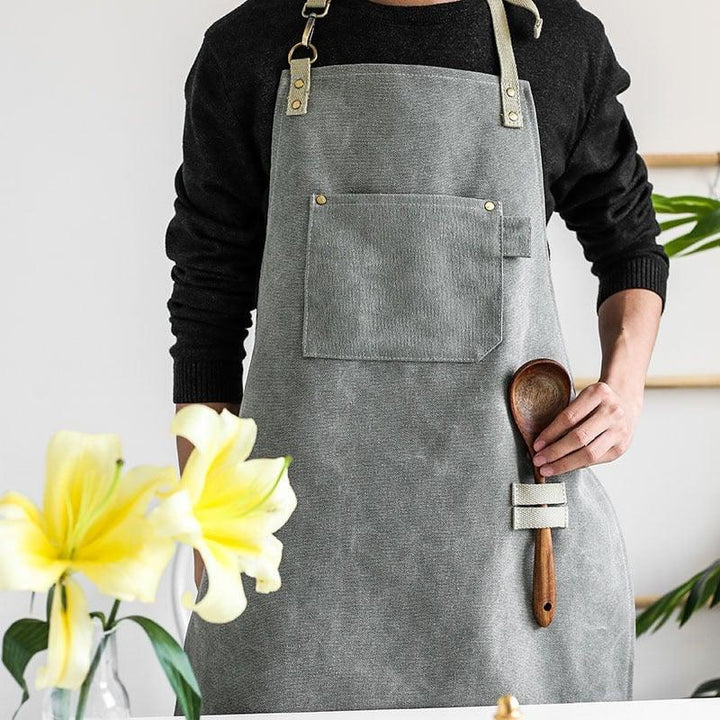 Unisex Canvas Barista Apron - Trendha