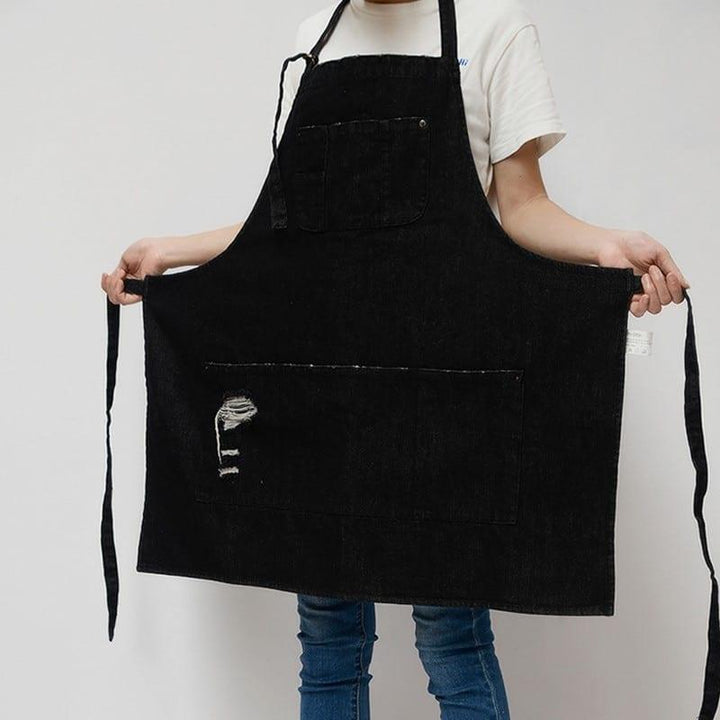 Women's Barista Denim Bib Apron - Trendha
