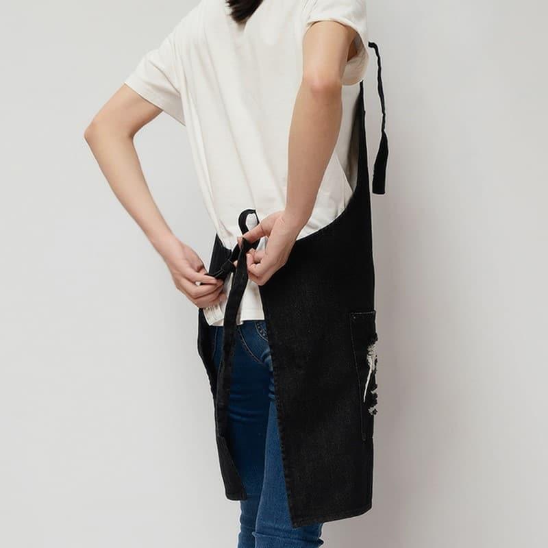 Women's Barista Denim Bib Apron - Trendha