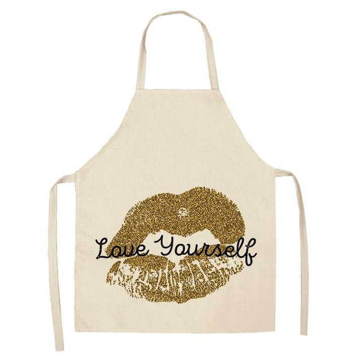 Women's Bronze Patterned Kitchen Apron - Trendha