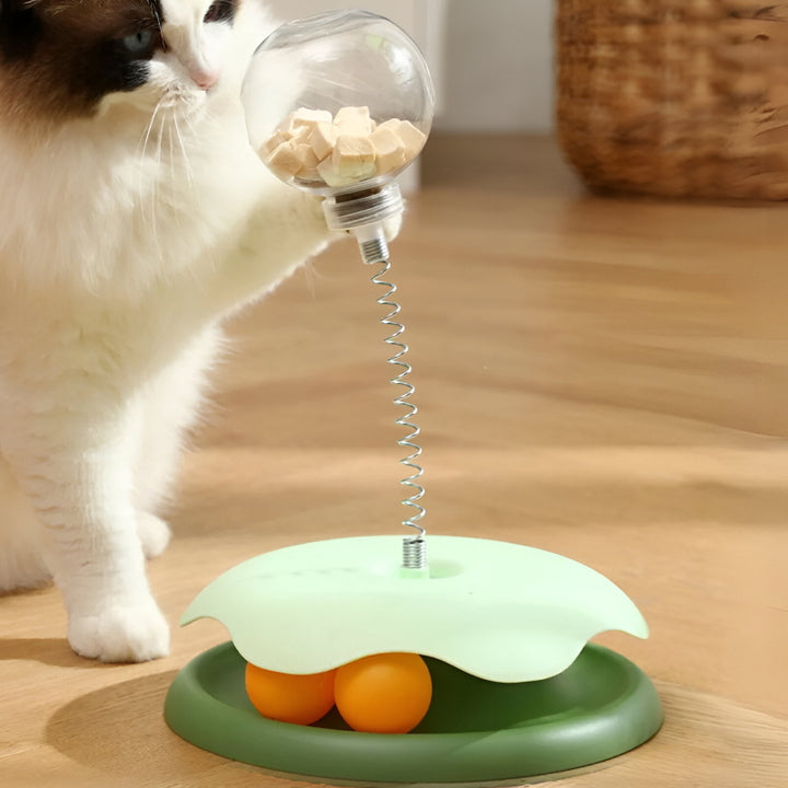 Interactive Tumbler Cat Toy with Food Dispenser