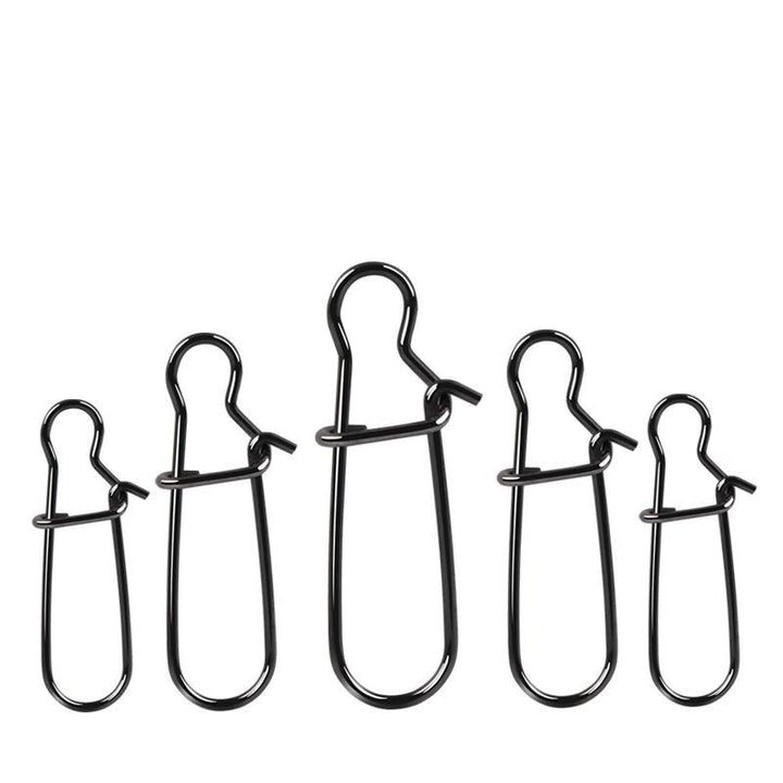 50pcs Stainless Steel Fishing Connector Swivel Snap Hooks