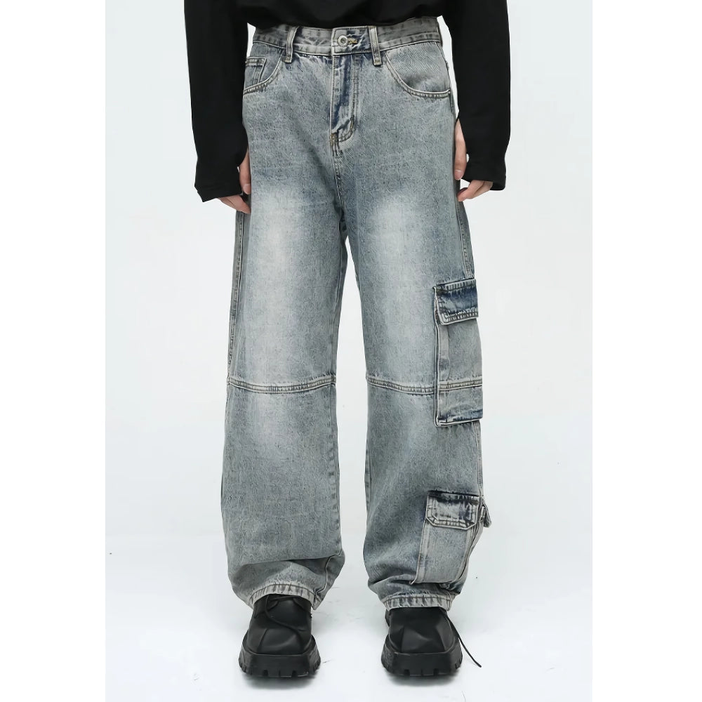 Casual Denim Cargo Pants