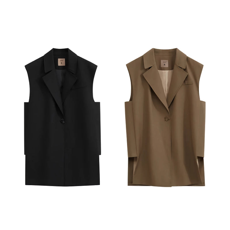 Autumn Sleeveless Blazer Vest